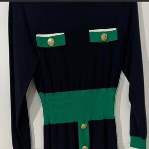Stylewe Black & Green Knit Dress